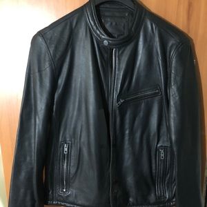 Andrew Marc Dewey Leather Racer Jacket